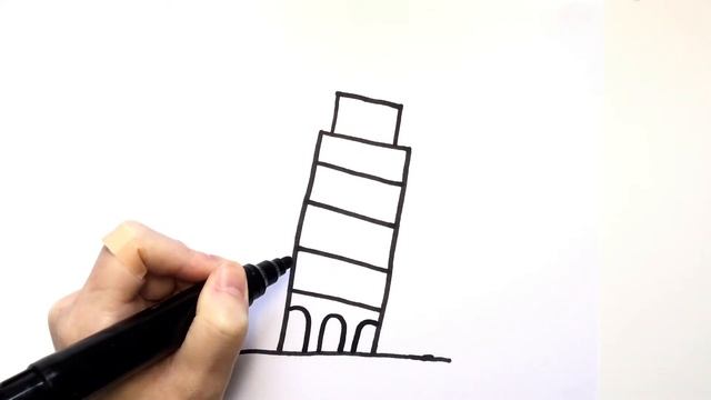 How to draw the Leaning Tower of Pisa | doodle #31 смотреть онлайн