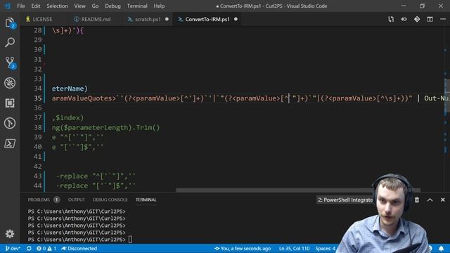 Working with regex to parse curl commands to convert to Invoke-RestMethod in PowerShell смотреть онлайн
