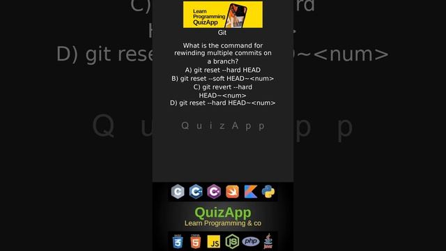 Git What is the command for rewinding multiple commits on a branch смотреть онлайн
