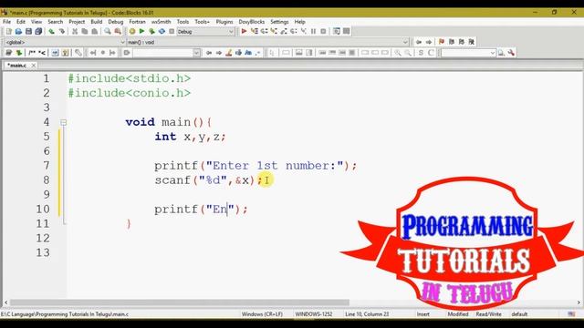 Addition of two numbers in C Language in Telugu смотреть онлайн
