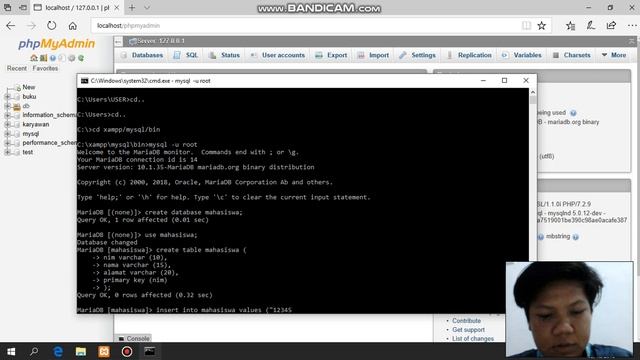 tutorial membuat tabel di xampp CMD dan localhost/phpmyadmin смотреть онлайн