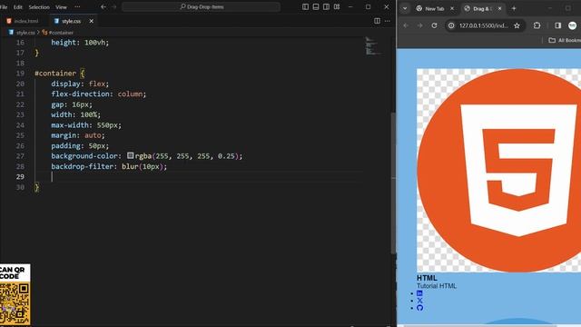 Drag and Drop Sortable Items In HTML CSS & JavaScript смотреть онлайн