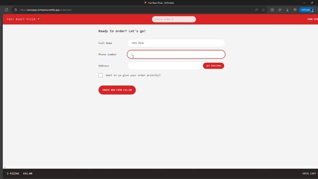 Pizza App using React смотреть онлайн