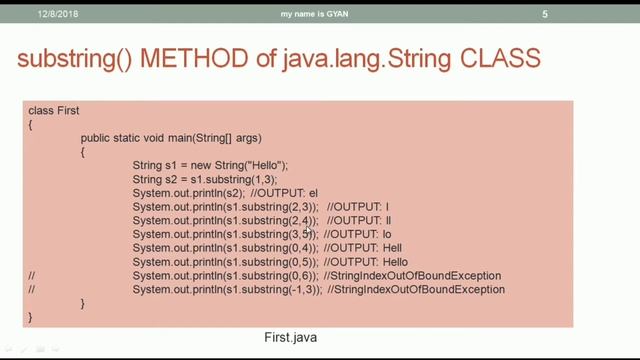 String API in Java | #9 | substring() and subSequence() Methods of the String Class in Java смотреть онлайн