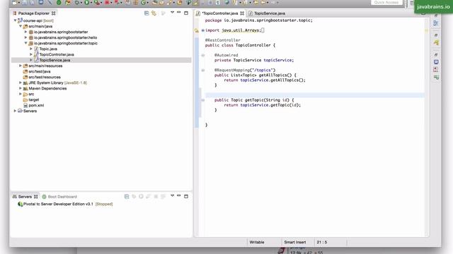 Spring Boot Quick Start 18 - Getting a single resource смотреть онлайн