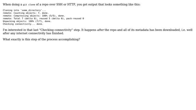 Git clone "checking connectivity" - what is it? смотреть онлайн