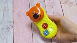 Игрушка обучающий телефончик УМка МИ-МИ-МИШКИ с трещоткой 50звуков с 1года