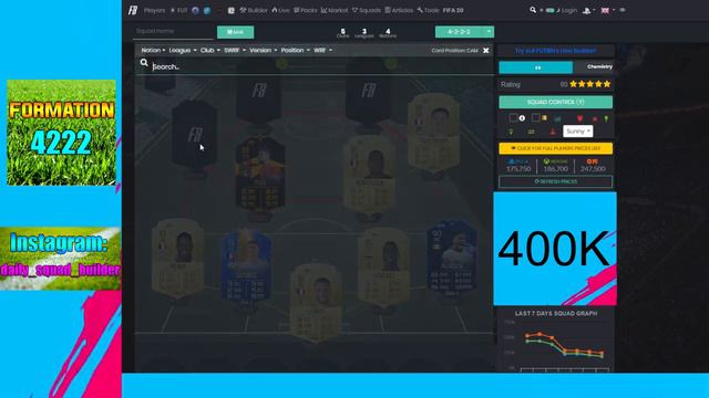 FIFA 19 SQUAD BUILDER 100K 250K 300K 400K 500K 700K 7M SQUAD BUILDER FUT CHAMPIONS FIFA 19