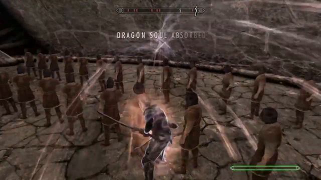 Skyrim mods- Using a ridiculously over enchanted 2 handed sword on dummies. смотреть онлайн