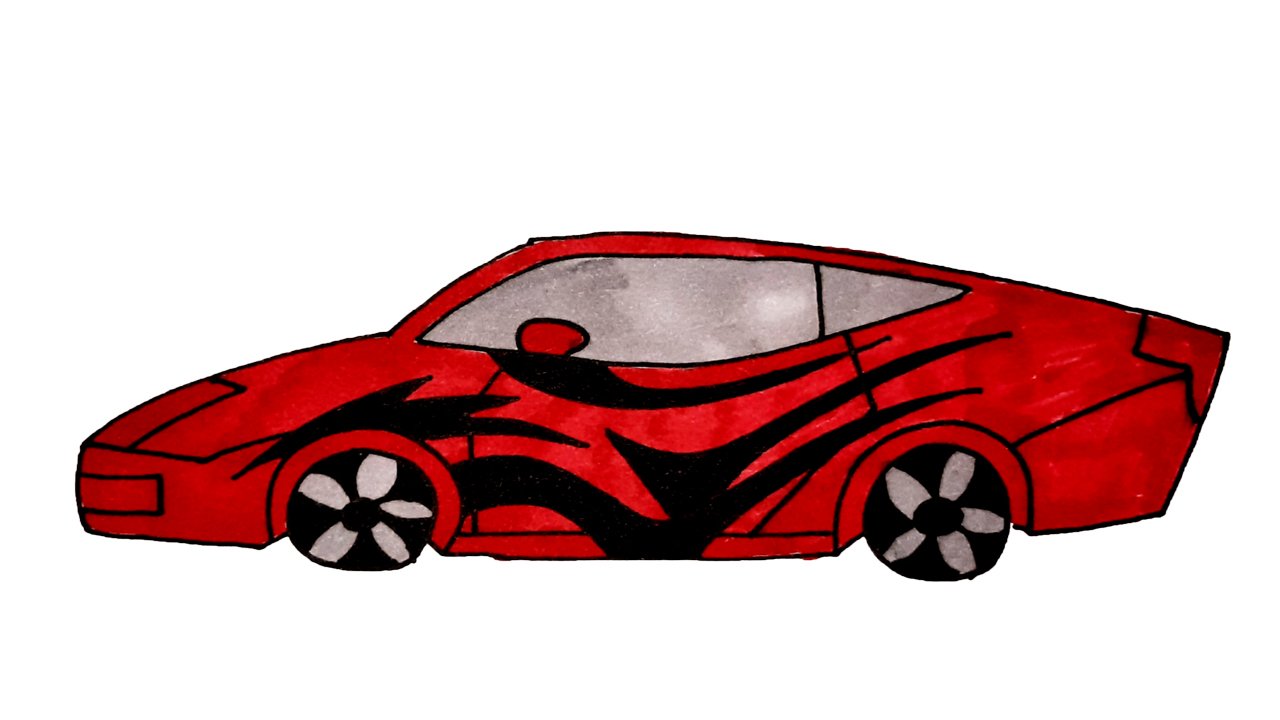 Как нарисовать УЗОР НА МАШИНЕ/ ТЮНИНГ МАШИНЫ смотреть онлайн