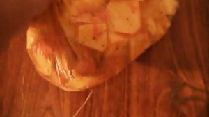 Картофель с беконом в пакете  микроволновка