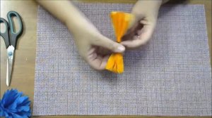 Цветок из гофрированной бумаги. Поделки для детей. Поделки вместе с детьми