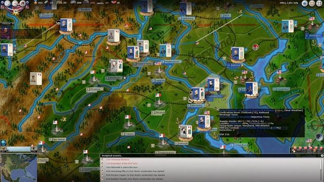 American Civil War 2 (AGEOD) | USA CAMPAIGN | June - Aug 1861 | Part 2 смотреть онлайн