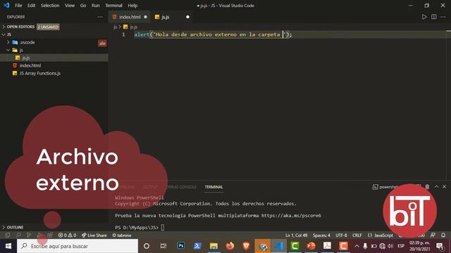 1) Maneras de insertar código #javascript en un documento #HTML смотреть онлайн