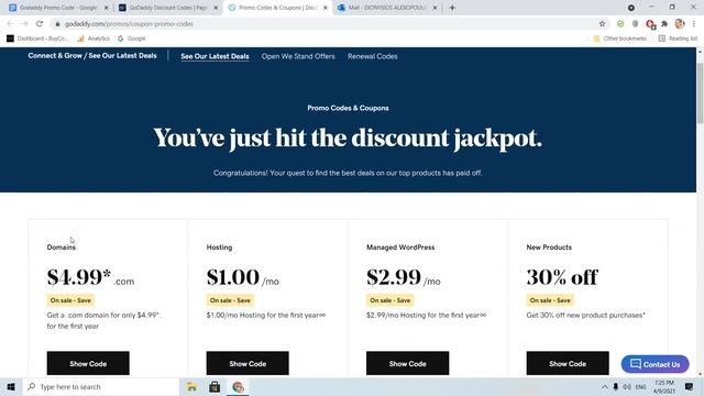 Godaddy Promo/Coupon Codes - How To Find Them (3 Ways)