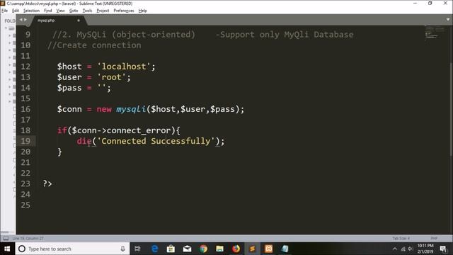 Mysqli (Obj-Orntd) Connection Part-01 | How To Connect Database | Mysqli Object-Oriented смотреть онлайн