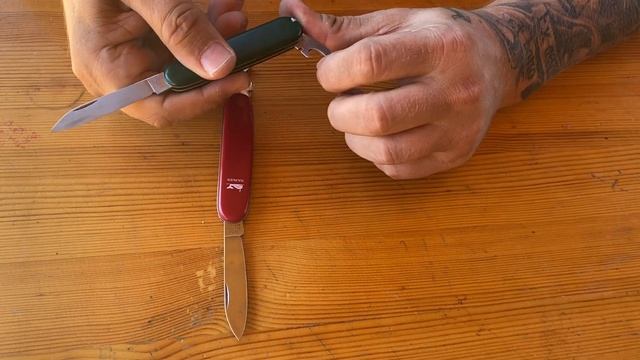 Victorinox Bantam vs Richartz Solingen. Обзор и сравнение складных ножей из Швейцарии и Германии. смотреть онлайн