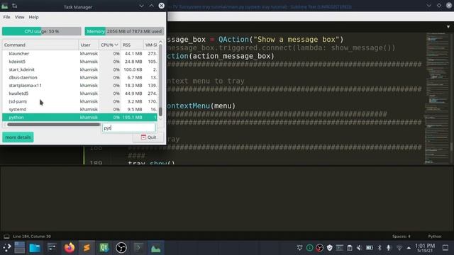 Python System Tray And Notifications | Pyside2/6 | Pyqt5/6 | Desktop App Project | Action Menu смотреть онлайн