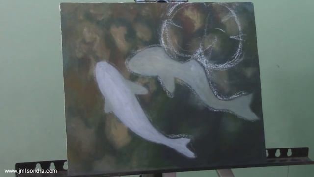 Acrylic Painting Tutorial | Koi Fishes In Shallow Water By JM Lisondra