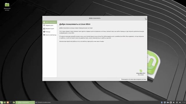 Чистая установка Linux Mint. ОС будет единственной на жестком диске смотреть онлайн