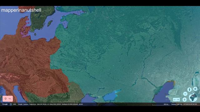 Napleonic invasion of Russia in 30 seconds using Google Earth смотреть онлайн
