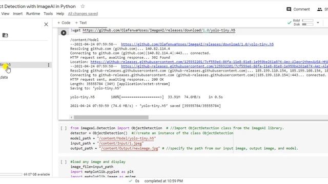 Object Detection with ImageAI in Python with Colab Google Drive смотреть онлайн