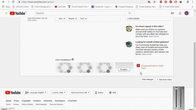 How to solve Unexpected end of JSON input On YouTube Thumbnail not uploading смотреть онлайн