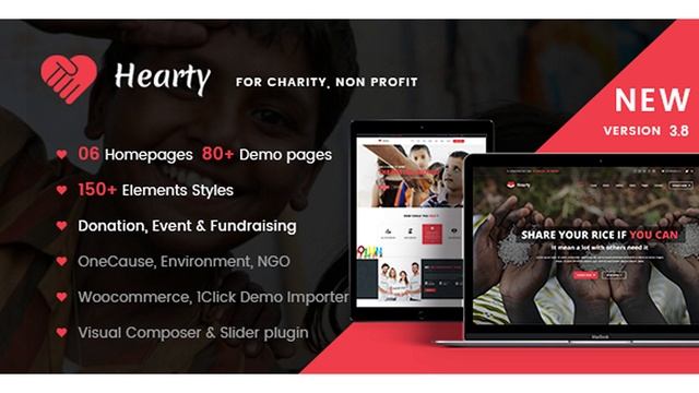 Charity WordPress | Hearty Charity | Themeforest Website Templates and Themes смотреть онлайн