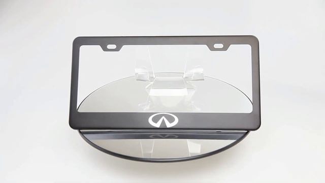 Laser Engraved Infiniti Logo Powder Coated Matte Black Stainless Steel License Plate Frame смотреть онлайн