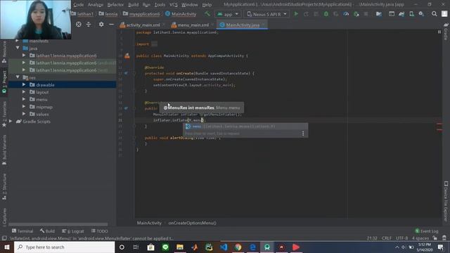 Tutorial Option Menu & Alert Dialog using Android Studio(Tugas6_ProgmobC_1805551156) смотреть онлайн