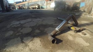 Самодельный глушитель по кабине МТЗ 82! Тюнинг выхлопной системы!