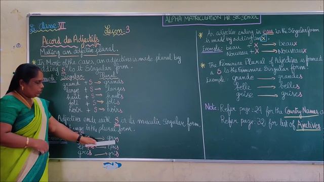 Class VI French Accord des Adjestifs смотреть онлайн
