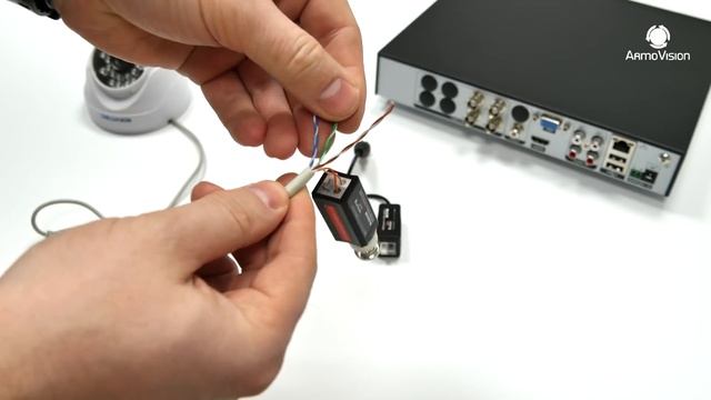 Подключаем камеру AHD и HDCVI по кабелю витая пара к видеорегистратору смотреть онлайн