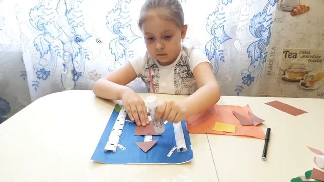 Весенняя аппликация. смотреть онлайн
