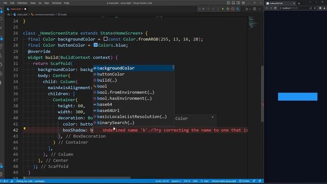 Neon Light Button Effect on Hover with Flutter смотреть онлайн