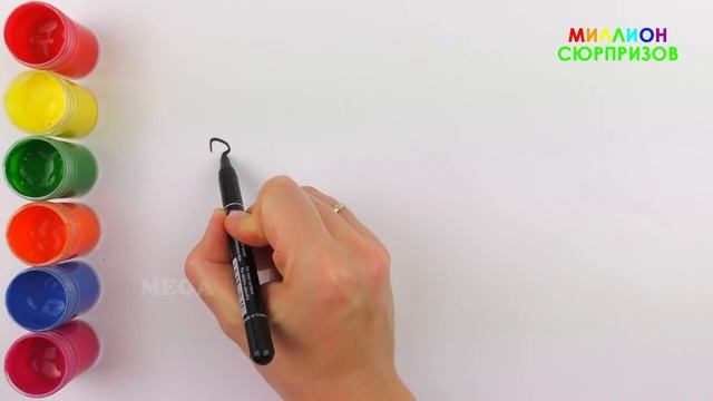 Как рисовать животных | Учим цвета с акварельными красками |Учим названия и звуки Животных для дете смотреть онлайн