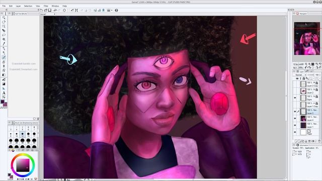 Garnet [Steven Universe] [FanArt Speedpaint] смотреть онлайн