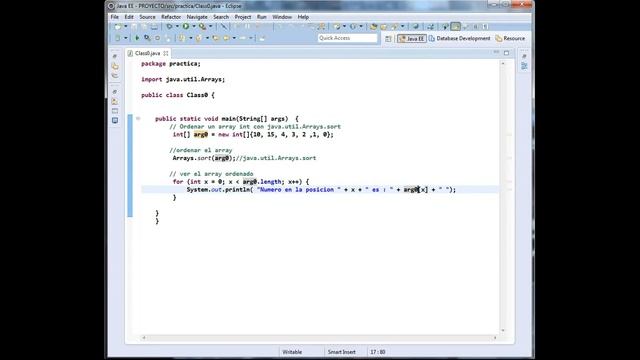 Ordenar un array int con java.util.Arrays.sort смотреть онлайн