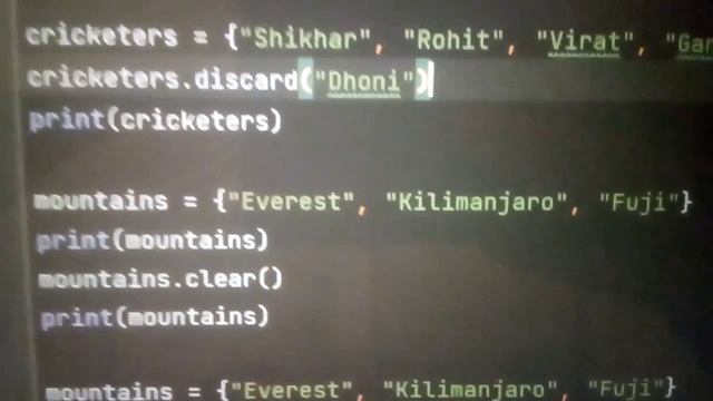 Different types of set methods used in Python. смотреть онлайн