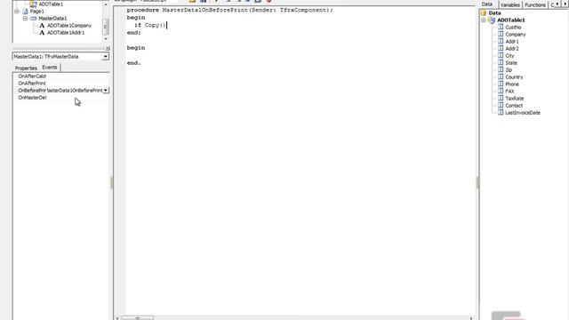 Использование события OnBeforePrint в FastReport VCL смотреть онлайн