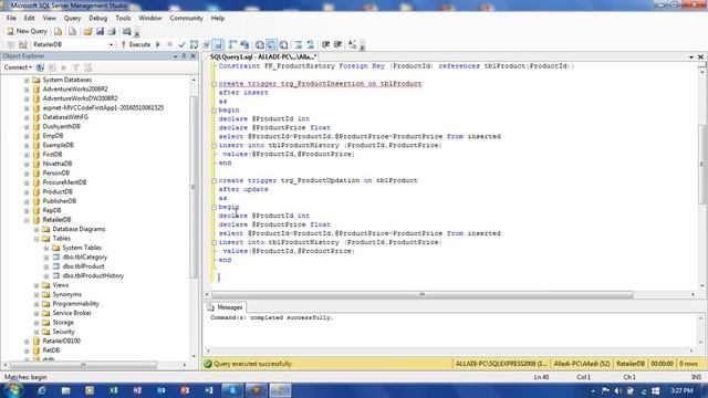 Database Training - SqlServer Tsql Triggers After and Instead of смотреть онлайн