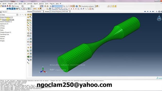 Abaqus Python Script : Dimension Ultrasonic fatigue sample смотреть онлайн