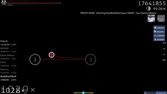 WubWoofWolf | t=NODE - Four Seasons [Relax] +HD,HR 98.95% FC 313pp #2 смотреть онлайн