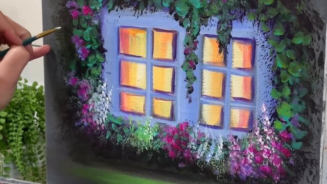 How To Paint “Dinner In The Garden” acrylic painting tutorial смотреть онлайн