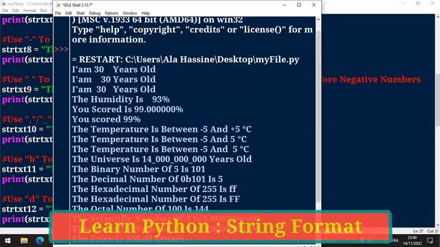 #90 : Learn Python | String Format смотреть онлайн