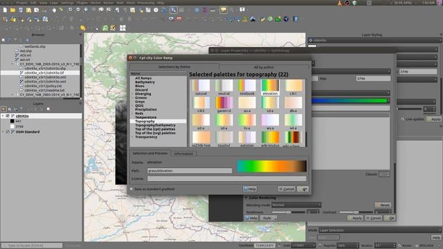 How to create Slope Aspect Contour Hillshade Maps from DEMs in QGIS 3.14 смотреть онлайн
