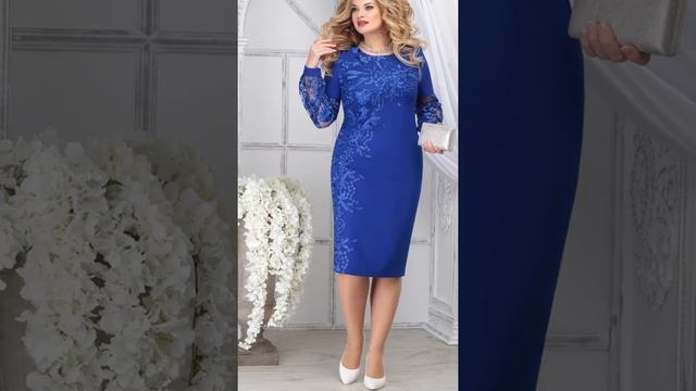 #наряднаяодежда #большойразмер #NINELE 5817 Шикарное платье с кружевом. смотреть онлайн