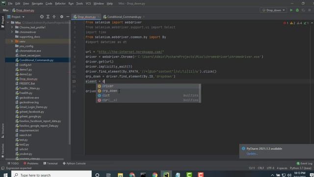 Working on DROP DOWN List in Selenium with python || by Ravi Kumar смотреть онлайн