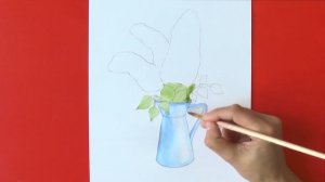 РИСУЕМ СИРЕНЬ АКВАРЕЛЬЮ  ✿ ВАЗА И ЦВЕТЫ ✿УРОКИ РИСОВАНИЯ