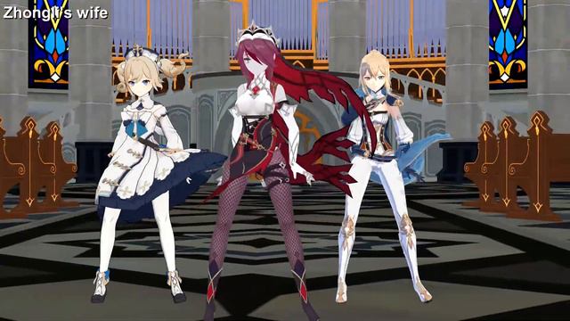 [ MMD / Genshin Impact ] What happens at night in Mondstadt...😱😱 Rosaria x Jean x Barbara смотреть онлайн